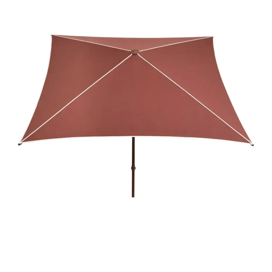 Parasol Terrazza Square, Blanco roto-burdeos