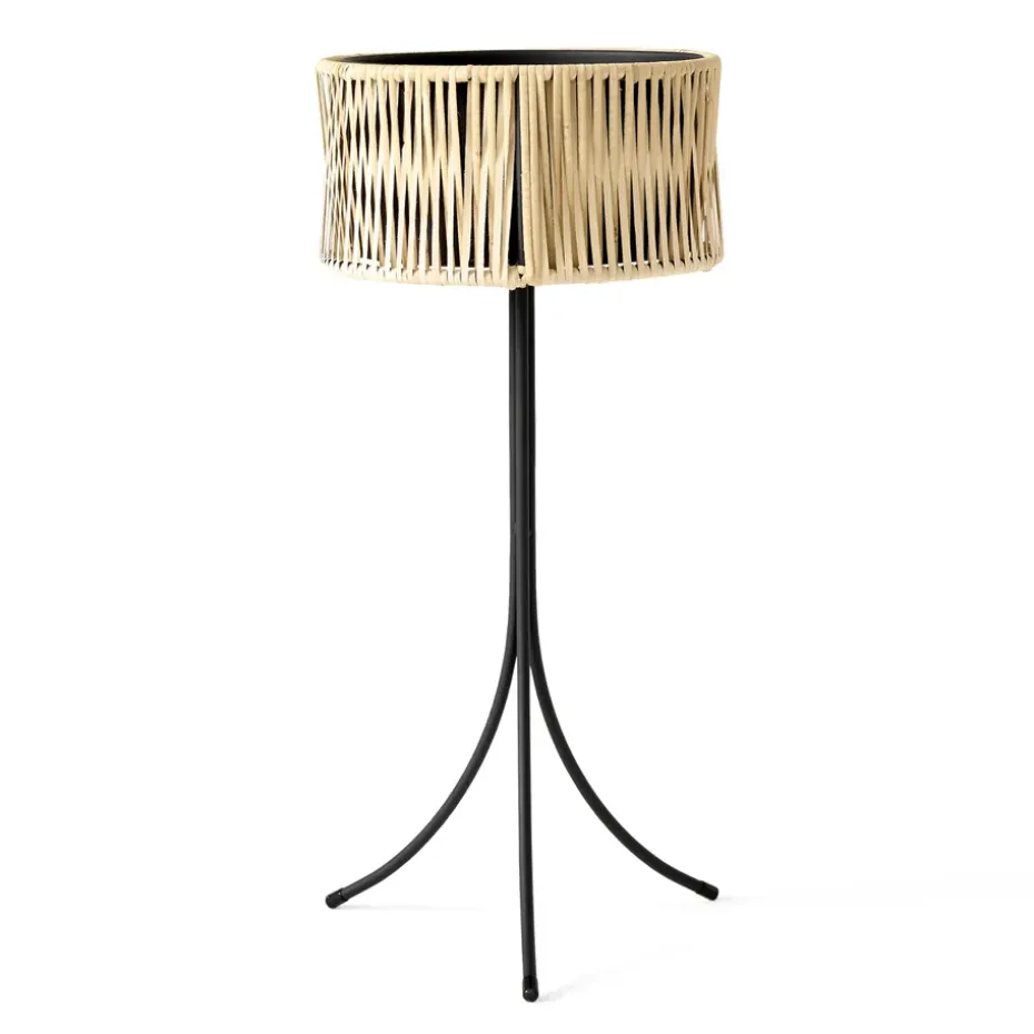 Pedestal para plantas Umanoff ratán-acero, h69 cm Ø36,5 cm