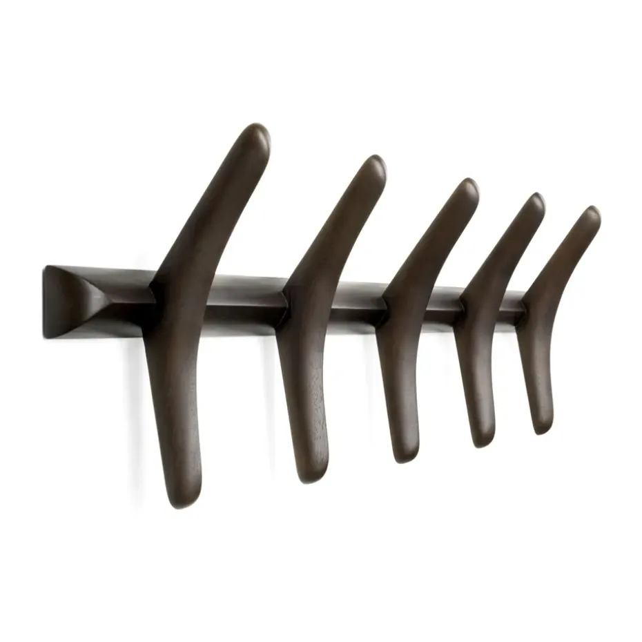 Percha PI 70 cm, Caoba teñida de marrón oscuro