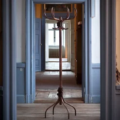 Perchero Babe, Cinturón de cuero blanco - marrón