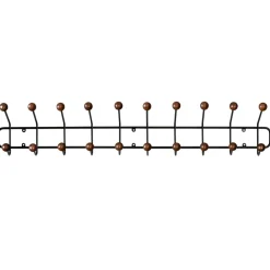 Perchero Bill Horizontal L, negro-marrón oscuro