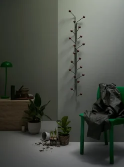 Perchero Bill Vertical, verde-marrón oscuro