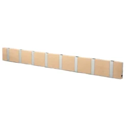 Perchero de pared Knax 80 cm, roble enjabonado-gris