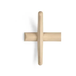 Perchero de pared PI, Plátano lacado, 70x21 cm