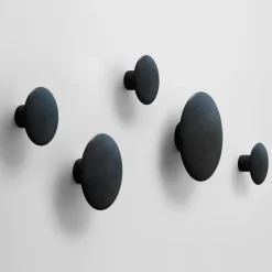 Perchero de pared The Dots, negro, grande
