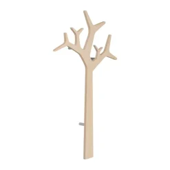 Perchero de pared Tree wall Special Edition 134 cm, Pino con acabado blanco