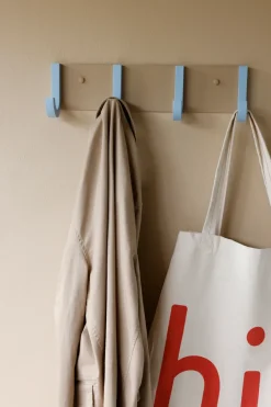 Perchero Jay 4 ganchos, Beige-light blue