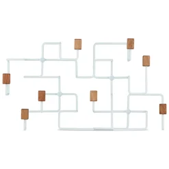 Perchero Underground, blanco-roble