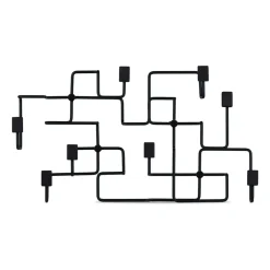 Perchero Underground, Negro-roble teñido de negro