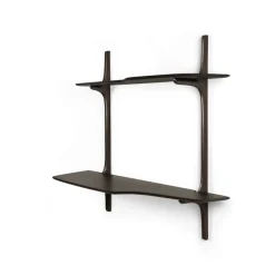 PI escritorio de pared, Madera de caoba dark brown, 140x48 cm