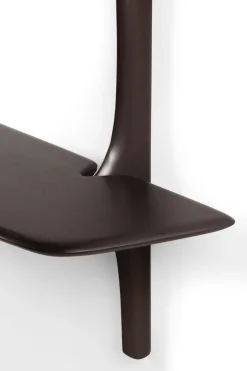 PI escritorio de pared, Madera de caoba dark brown, 140x48 cm