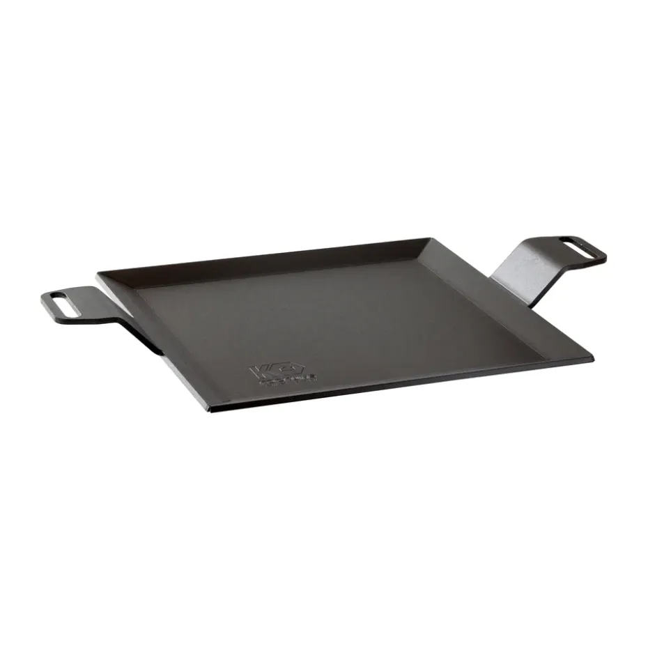 Placha, 4 mm acero al carbono, Superficie de cocción 22x22 cm