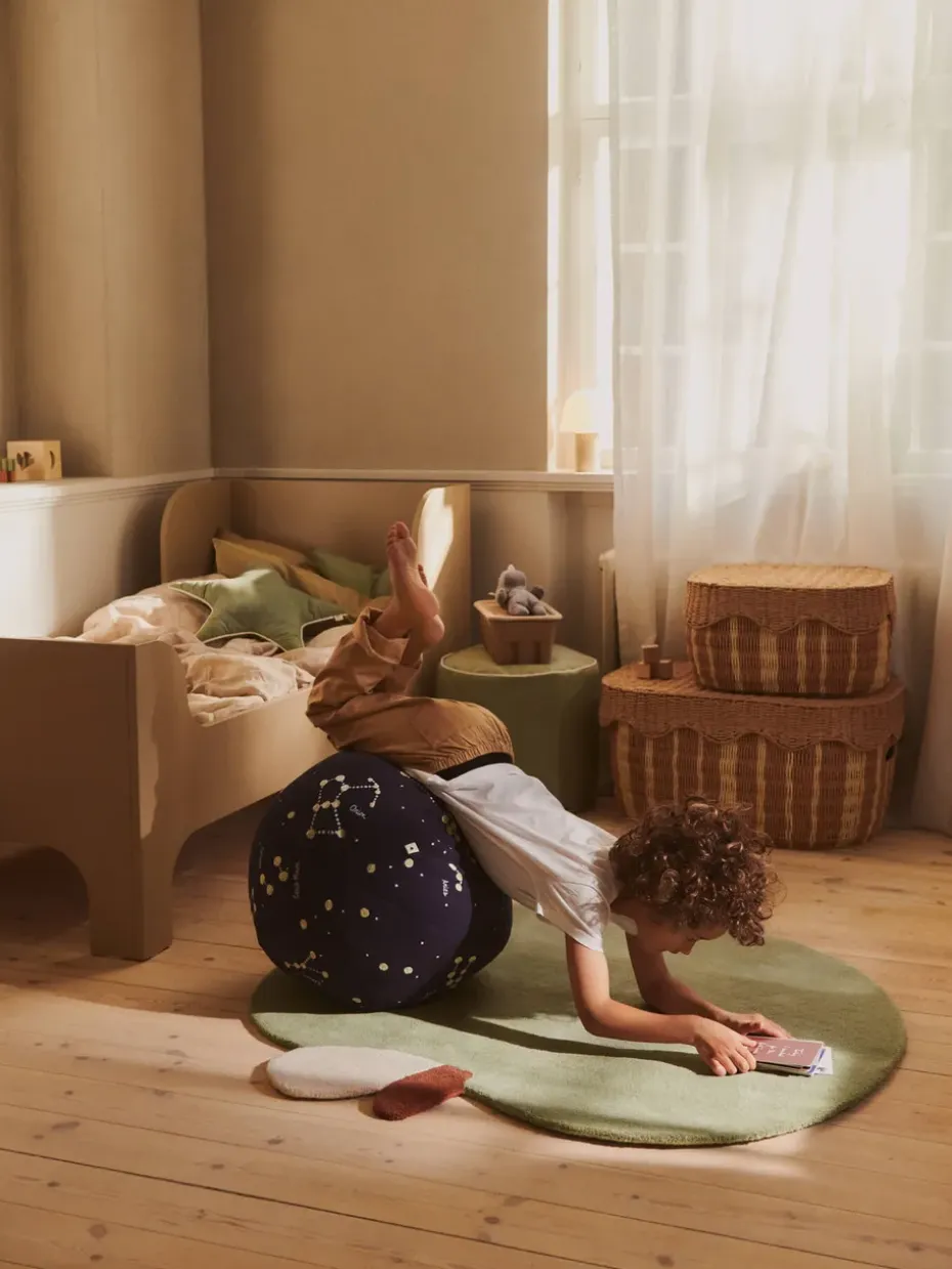 Puf de asiento Constellation, Dark blue, Ø50 cm