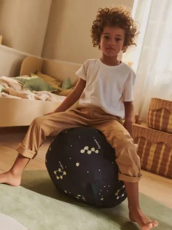 Puf de asiento Constellation, Dark blue, Ø50 cm