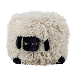 Puf de lana Dolly 50x45 cm, Blanco