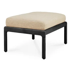 Puf Jack outdoor teca lacado negro, Natural