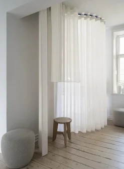 Puf Kuon Ø48x45 cm, Boucla beige