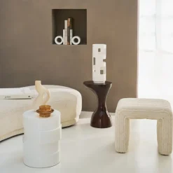 Puf Lyne 46x35x38 cm, Off white