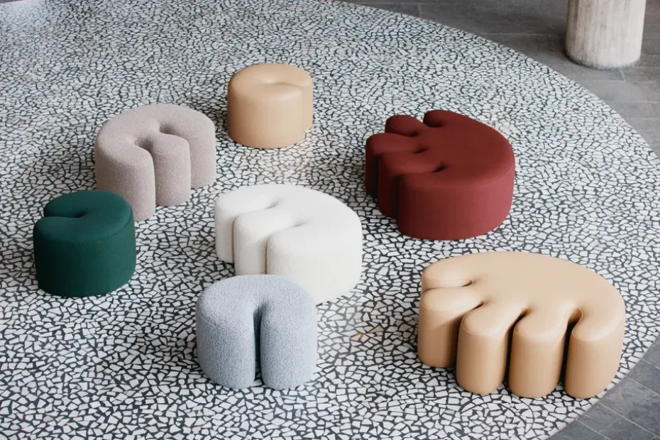 Puf Palma Small 58x65 cm, Pebble