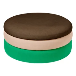 Puf Pond 30 cm, Emerald green-rose-coffee