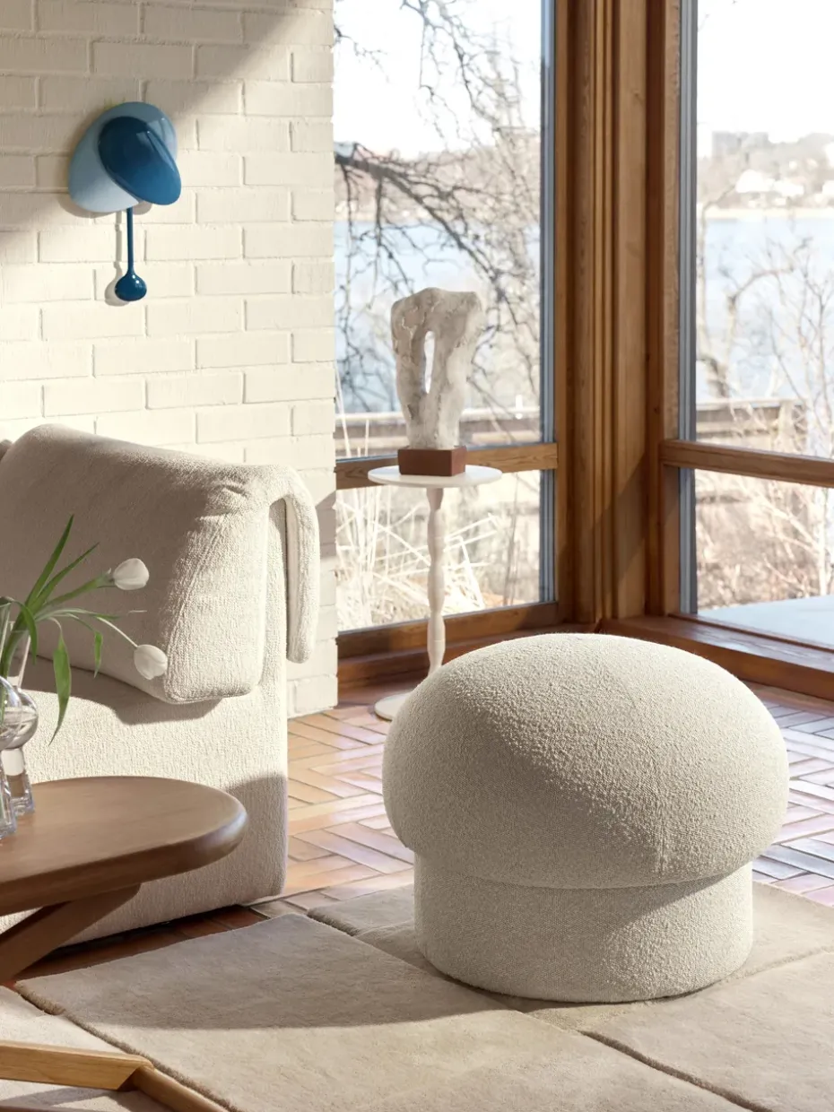 Pufe Uno Ø65 cm, Cream