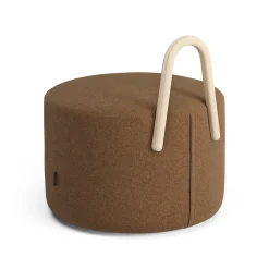 Puff Amstelle mediano con respaldo fresno lacado natural, Main Line Flax 15