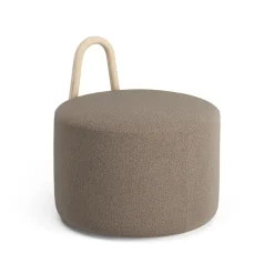 Puff Amstelle mediano con respaldo fresno lacado natural, Main Line Flax 23