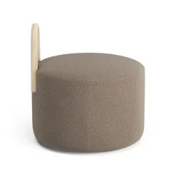 Puff Amstelle mediano con respaldo fresno lacado natural, Main Line Flax 23