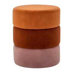 Puff Bilbao Ø37x45 cm, Orange