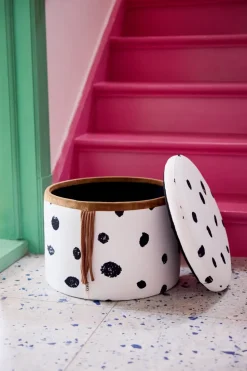 Puff con almacenamiento Pippi Ø40x30,5 cm, Multi