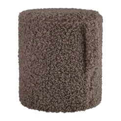 Puff de asiento Teddy, Espresso, Ø35 × 40 cm
