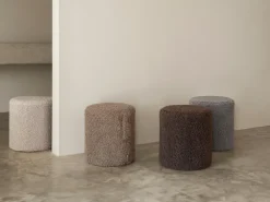 Puff de asiento Teddy, Fungi, Ø35 × 40 cm