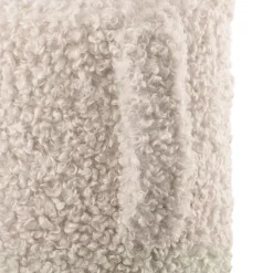 Puff de asiento Teddy, Moonbeam, Ø35 × 40 cm