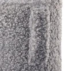 Puff de asiento Teddy, Sharkskin, Ø35 × 40 cm