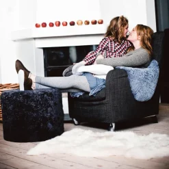 Puff Frida, negro grafito