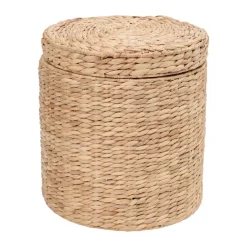 Puff Lily con tapa Ø41x43 cm, Natural