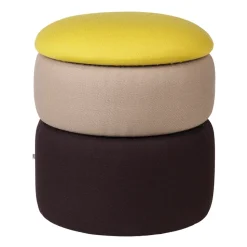 Puff Pond 42 cm, Yellow-beige-dark grape