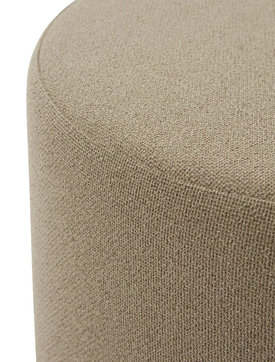 Puff Stilla bouclé, Taupe