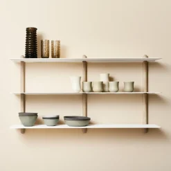 Repisa Nivo D large, Roble claro-blanco