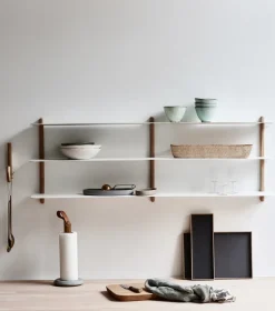 Repisa Nivo D, Roble claro-blanco