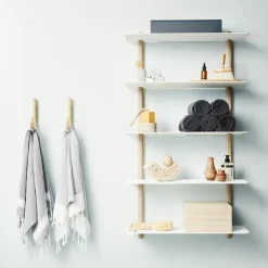 Repisa Nivo E large, Ceniza teñida de negro-negro