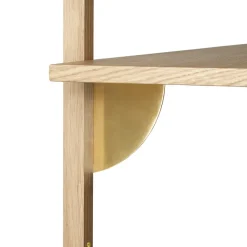 Repisa Sector triple wide, Roble-latón