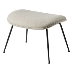 Reposapiés Beetle Ottoman totalmente tapizado conic base, Plain 0025-black
