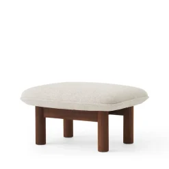 Reposapiés Brasilia, Moss 011 gris-base de nogal