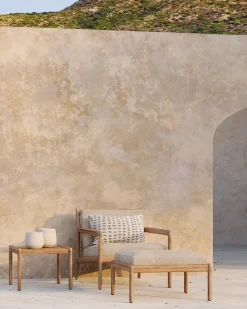 Reposapiés Jack outdoor teak, Natural