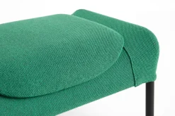 Reposapiés O2 Ottoman, Soft green-acero lacado negro