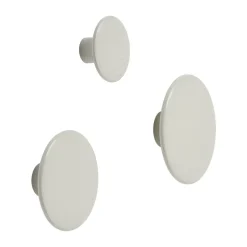 Set de 5 colgadores The dots, Off White