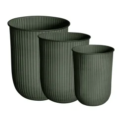 Set de 3 macetas Out stripe, Green