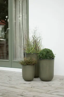 Set de 3 macetas Out stripe, Green