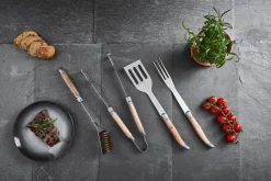 Set de barbacoa Laguiole By Hâws, 4 piezas, Roble